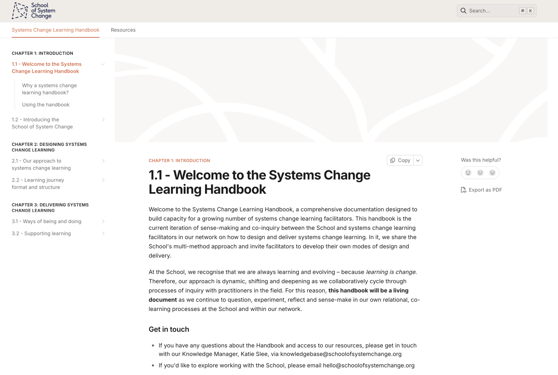 Systems Change Learning Handbook - School of System Change
